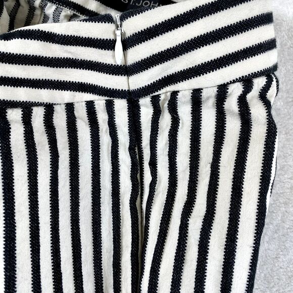 St. John Dress Pants Women Sz 6 Cotton 'Emma' Textured‎ Striped Office Work - Picture 11 of 16